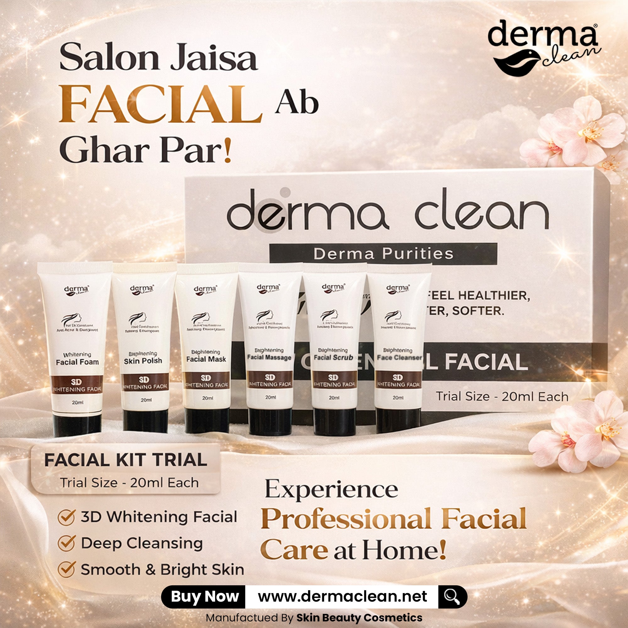 3d whitening facial trial kit 20ml