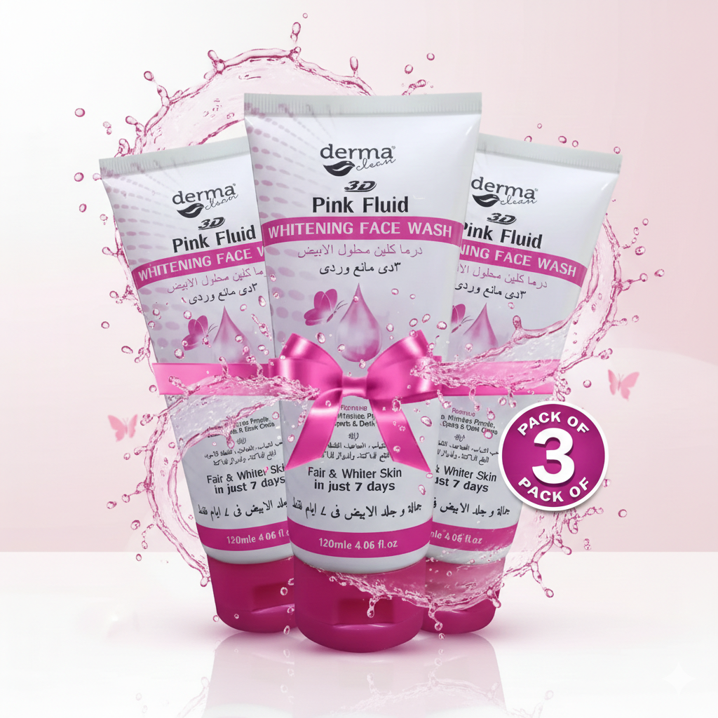 Pack Of 3 - 3d Pink Fluid Face Wash