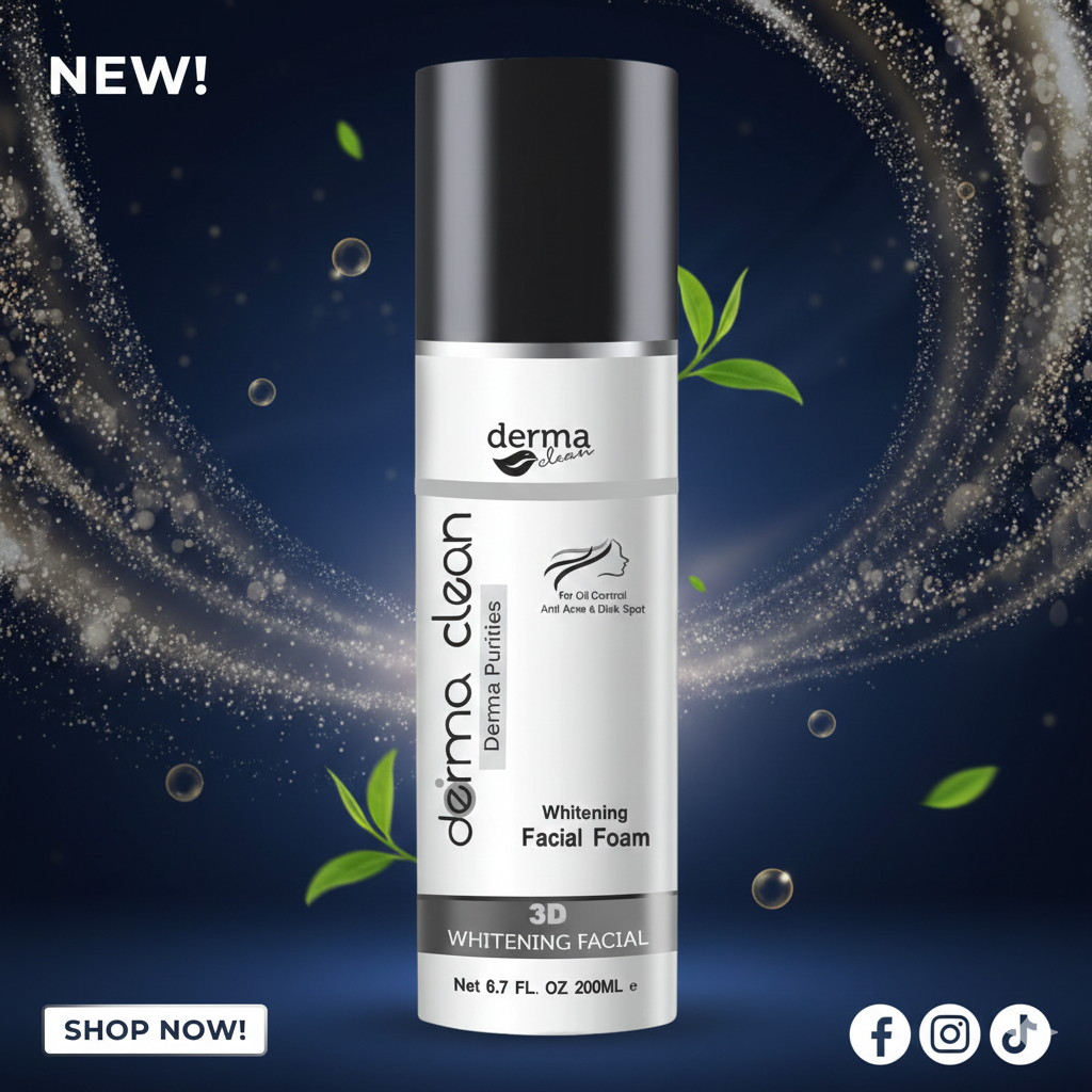 Derma Clean Whitening Facial Foam - 200ml