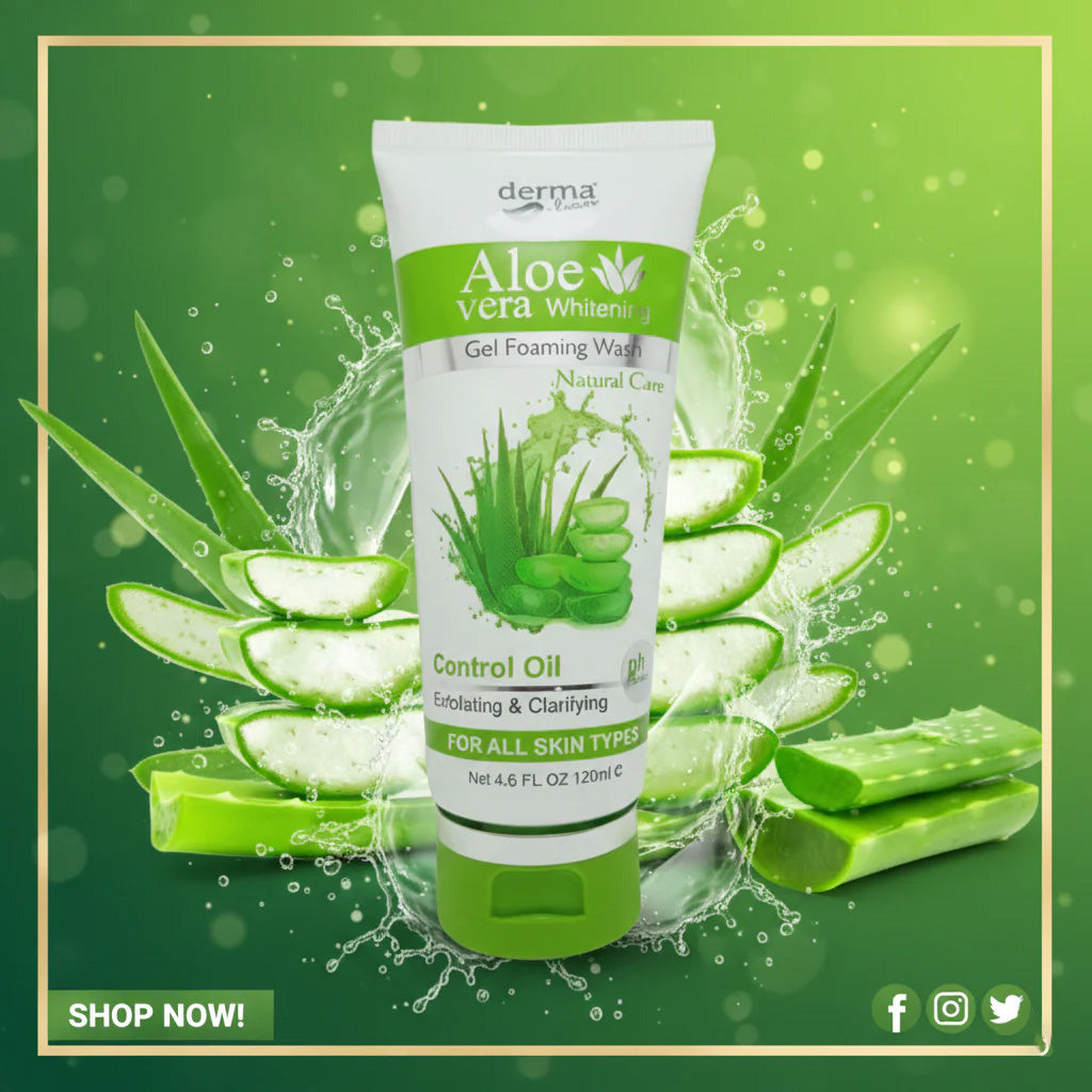 Aloevera Whitening Gel Foaming Face Wash