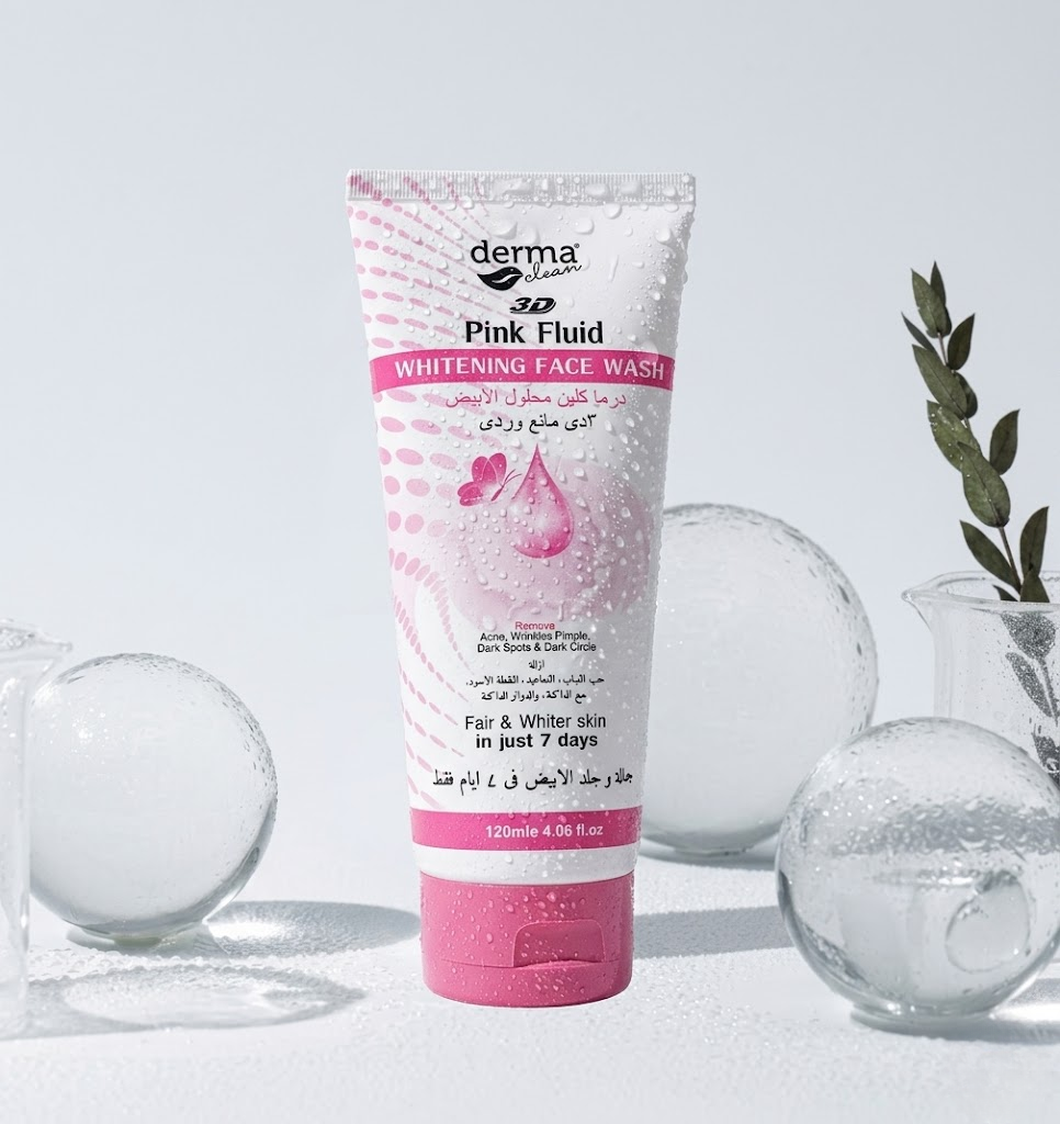 Derma clean 3d pink fluid face wash