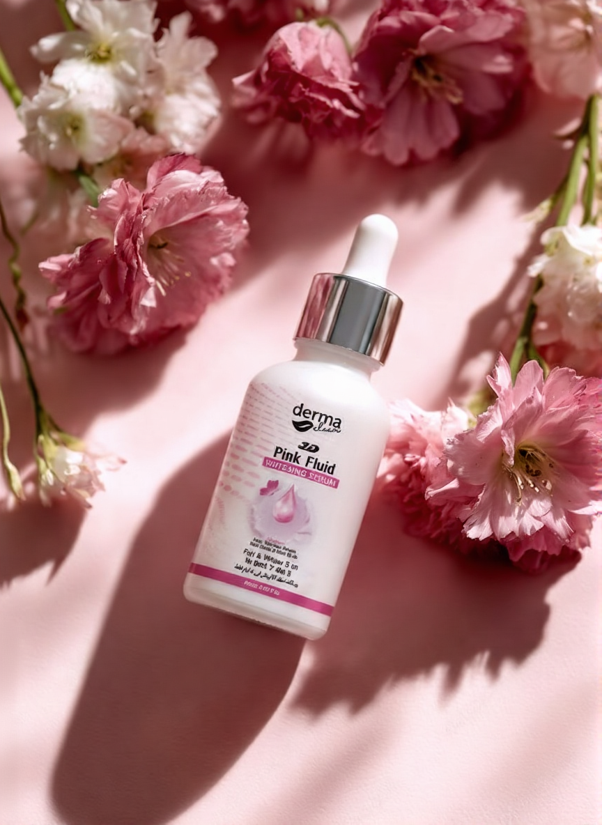 Derma clean Pink fluid serum 30ml fair & whiter in just 7 days
